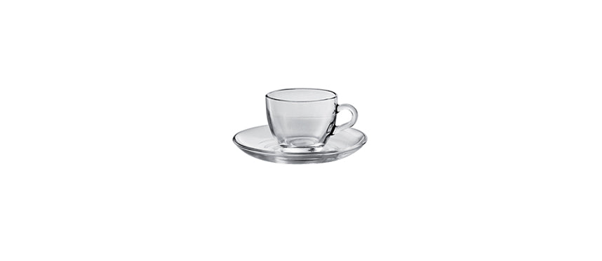 SET 6 TAZZE CAFFE' CON PIATTO - BASIC